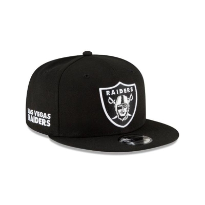 Las Vegas Raiders Gorra | New Era NFL Logo Mix 9fifty Snapback Cap Mexico - Negros